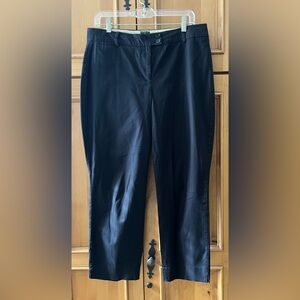 Talbots The Perfect Crop Curvy Stretch Cotton Pants Button Zip Fly Flat Front 8